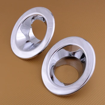 

beler 1 pair ABS Chrome Front Fog Light Lamp Cover Trim Rings Fit for Land Rover Freelander 2 LR2 2008 2009 2010