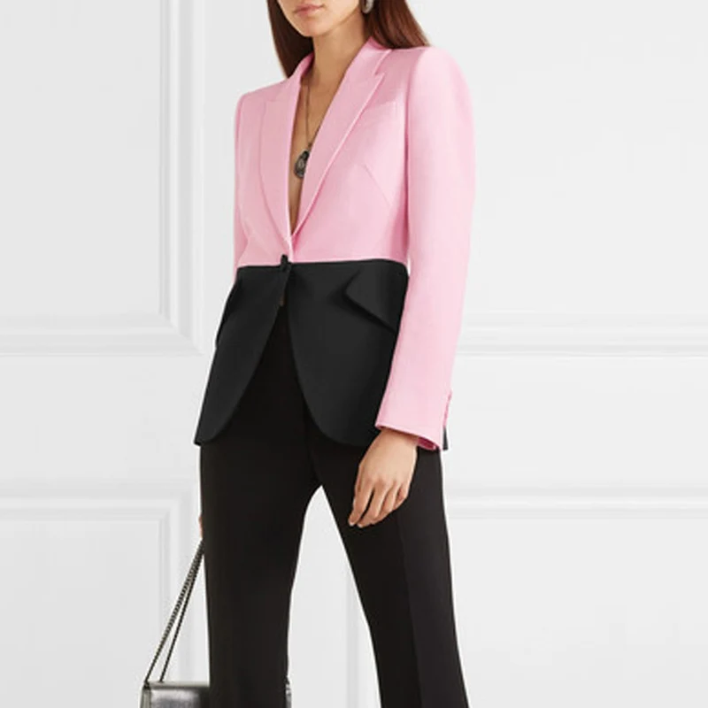 High Quality Elegant Women Blazers 2021 Spring Fashion Single Button