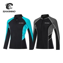 2MM Neoprene Wetsuit Women Warm And Cold Protection Long-Sleeve Wetsuit Tops For Swimming Surfing Snorkeling Diving Suits