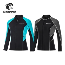 2MM Neoprene Wetsuit Women Warm And Cold Protection Long-Sleeve Wetsuit Tops For Swimming Surfing Snorkeling Diving Suits