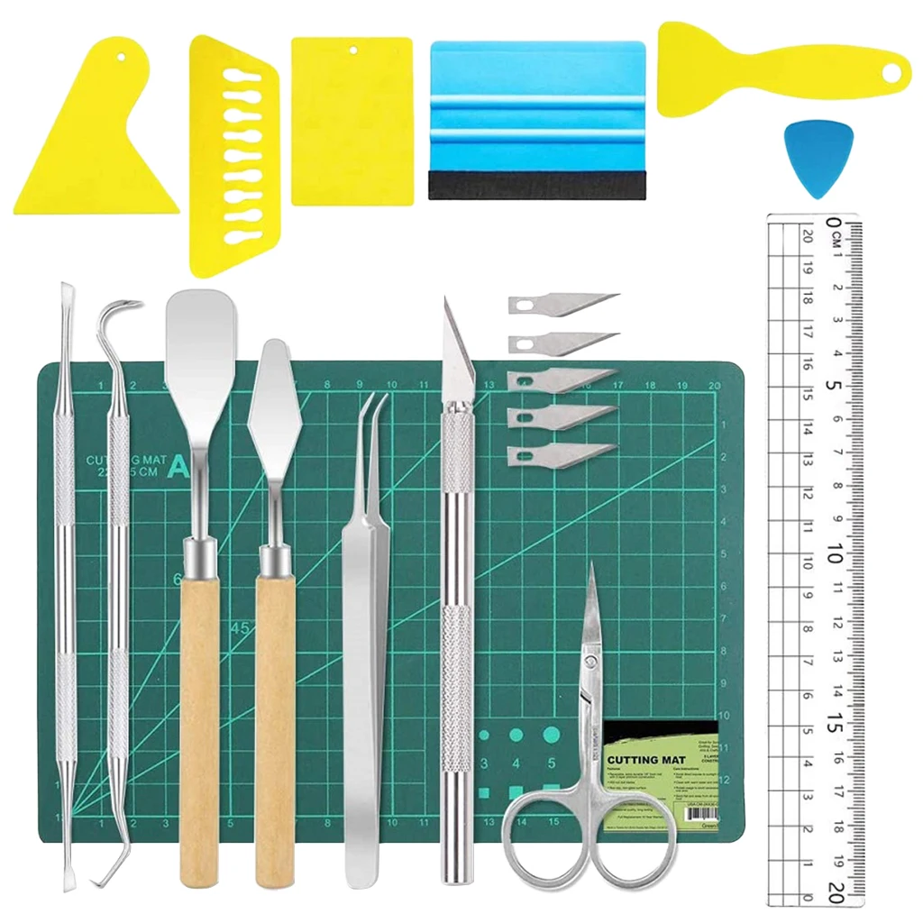 21Pcs Craft Vinyl Weeding Tools DIY for Cricut Cameos Lettering Cutting Kit