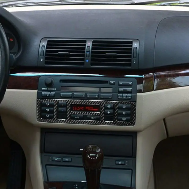Автомобильные наклейки из углеродного волокна для E46 1998-2006 центральный контроль