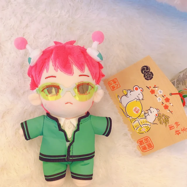 HKSNG Anime The Disastrous Life of Saiki . Saiki Cosplay Cute Plush Stuffed Change Dolls Toy 20cm Doll Plushie Clothes Gift