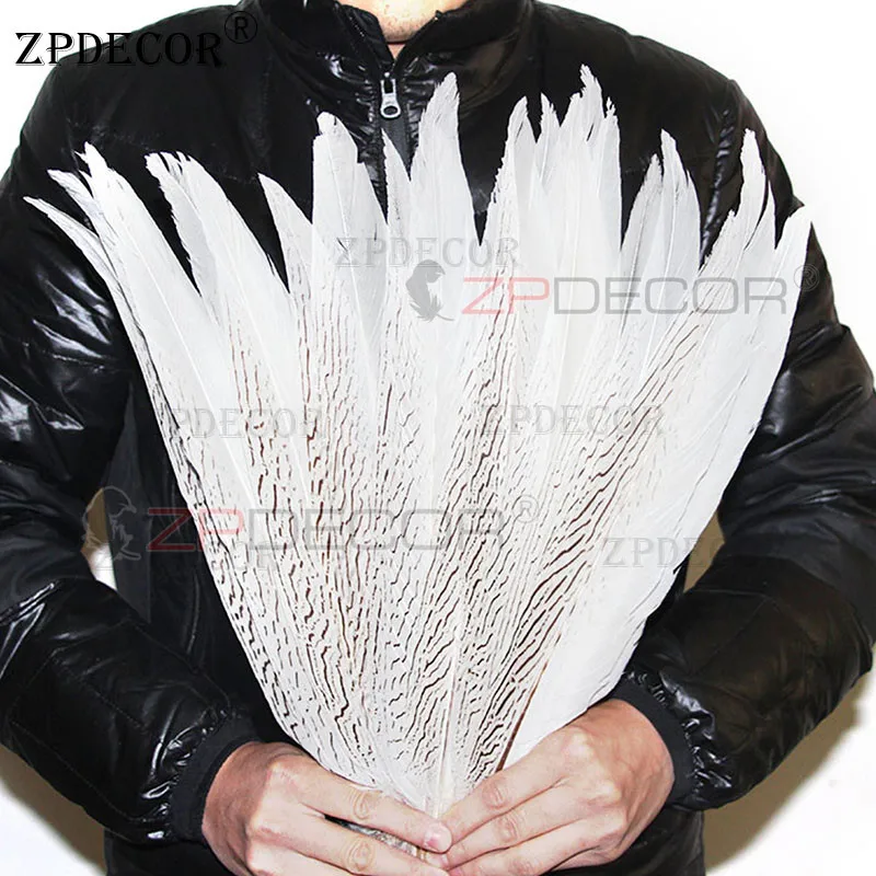 Zpdecor В переменного тока, 50-55 см перья для карнавала - Цвет: Natural color