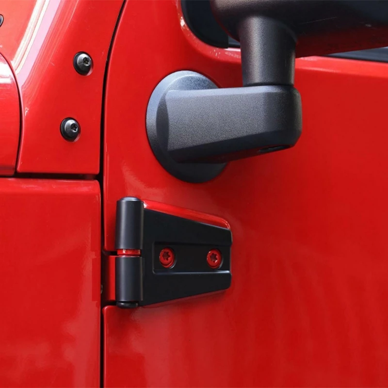 8 шт. ABS черные дверные шарнирные крышки для 2007- Jeep Wrangler JK JKU 4D