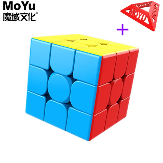 MoYu meilong Colorful 3x3x3 puzzle magic cube stickerless cube 3x3 cubo magico professional speed cubes educational toys 1