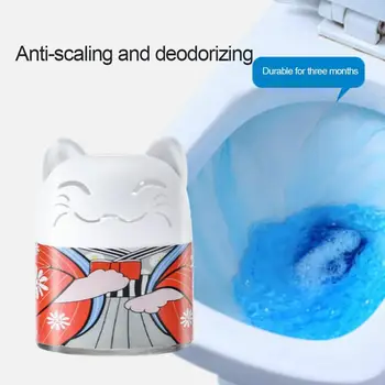 

1pc Lucky Cat Blue Bubble Deodorant Fragrance Toilet Toilet Automatic Decontamination Toilet Freshener Cleaner Y4Z8