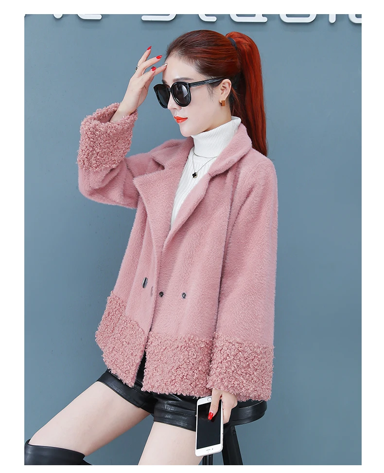 Winter Fur Short-height Coat Women's Short Fashion Lambs Wool Slim Fit Slimming Versatile Joint Korean-style Popular