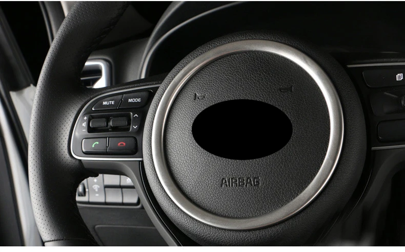 Car styling Steering Wheel Decoration Circle Cover Trim Sticker Decal For Kia Sportage 4 QL Interior Accessories