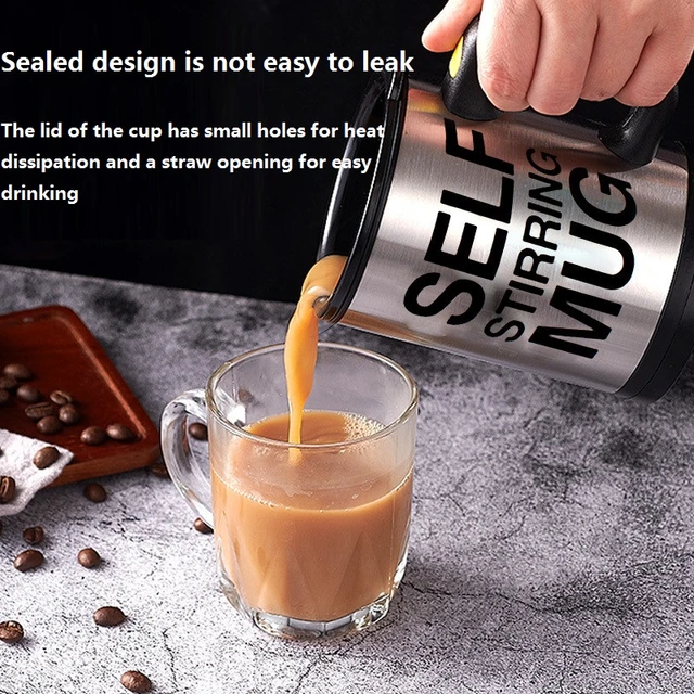 Self Stirring Magnetic Mug Stainless Steel Coffee Milk Mixing Cup Automatic  Stirring Cup Smart Mixer Thermal Cup Coffee Cup - Mugs - AliExpress