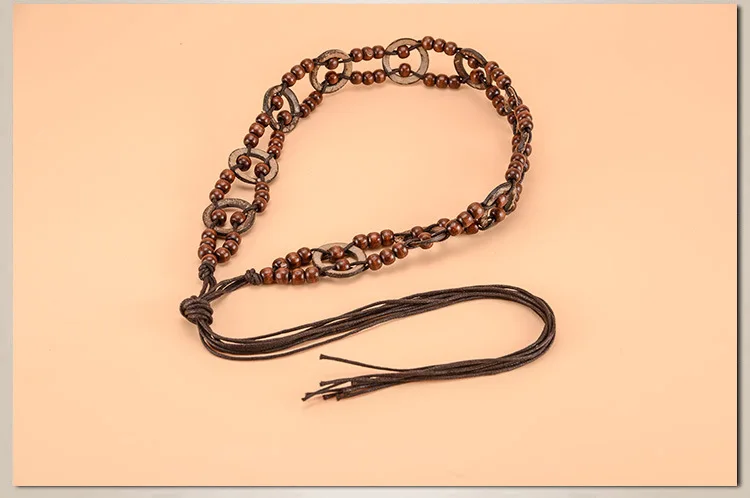 KASURE женский ремень в богемном стиле с косовой ракушкой и деревянными бусинами