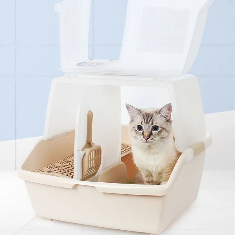Cat Litter Box Long Channel Fully Enclosed Deodorant Cat Litter Box Extra Large Splashproof Pet Toilet Bedpan Anti Splash Scoop Cat Litter Box Long Channel Fully Enclosed Deodorant Cat Litter Box Extra Large Splashproof Pet Toilet Bedpan Anti Splash Scoop