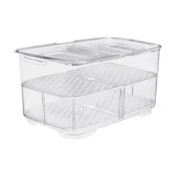 

Transparent PP Storage Box Kitchen Bean Storage Grains Contains Refrigerator Storage Boxes Sealed Home Freezer Food Container