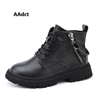 

AAdct 2020 girls boots genuine leather kids boots for boys Brand martin children shoes autumn new fashion