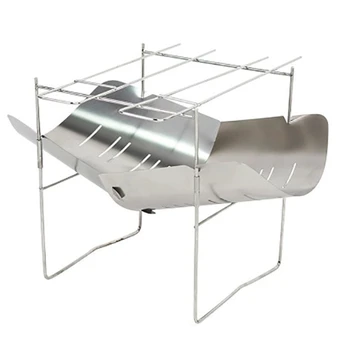

Stainless Steel Stoves Folding Camping Barbecue Rack Grilling BBQ Tools Removable Barbecue Stove for Hiking