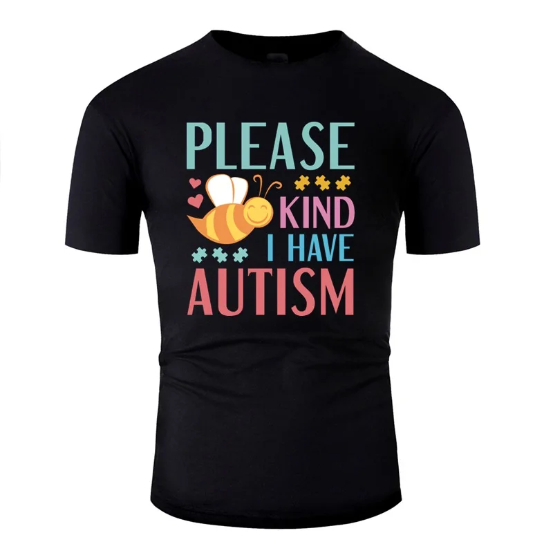 Футболка с надписью «Create Letter I Have Autism», мужская и женская футболка с круглым воротником, одноцветная футболка, размер Xxxl, 4xl, 5xl