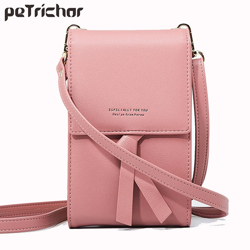 Women Mobile Phone Bag PU-Leather Crossbody Purse Wallet Shoulder Pouch Bag Lady