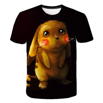 

4 To 11 Years Old New Fashion Print Pokemon boys TShirt Childen clothes T Shirt boys girls Short Sleeve Tees Tops