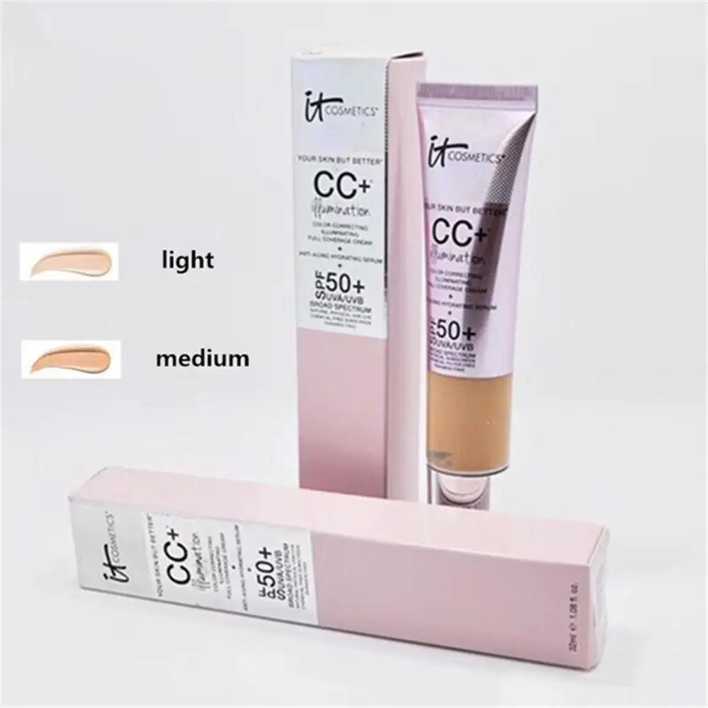It CC консилер для лица + Осветляющий крем с SPF 50 средний легкий и базовый полным