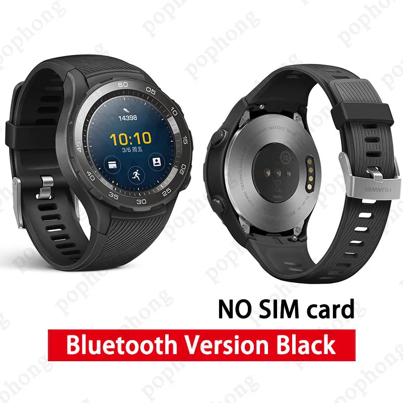 Оригинальные часы huawei 2 sport smartwach huawei watch 2 bluetooth Android iOS IP68 Водонепроницаемые NFC gps(sim 4G lte опционально