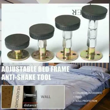 

Practical Adjustable Bed Frame Tool Self Adhesive Durable Bedroom Bedside Shockproof Hardware Threaded Wall Fixing Anti Shake