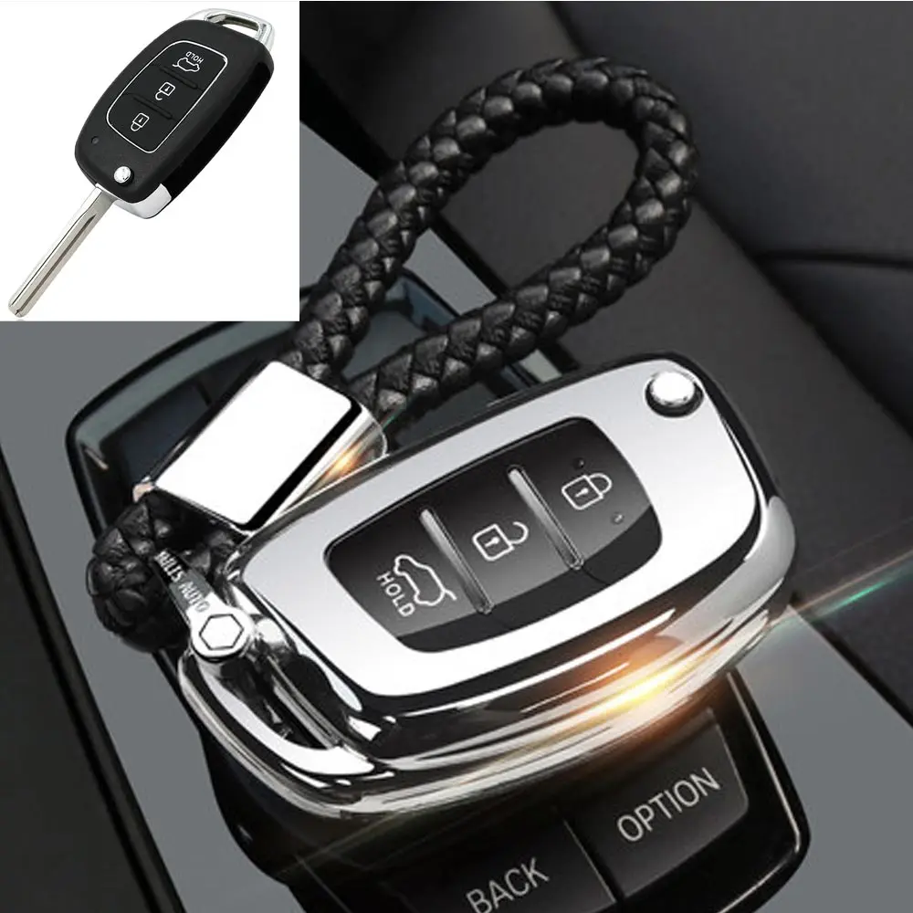 3 кнопки складной ТПУ чехол для ключей автомобиля для hyundai Elantra(2011-) i20(2012-) i40(2012-) Авто брелок оболочки аксессуары - Название цвета: Option 8