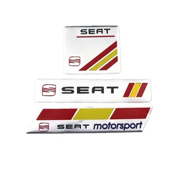 

Car Decoration Stickers Logo 3D Aluminium Emblem Badge Decal For Seat Leon Ibiza cupra Altea Belt Car Styling
