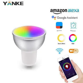 

Smart WiFi 5W GU10 GU5.3 LED Bulb LAMP Remote Voice Control RGBW Dimmable LED Light Led Spot Light Focos Led Led Wall Light