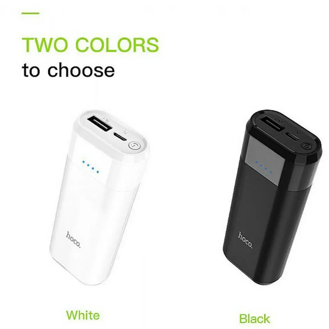 

Hoco. 5200mAh Portable Power Bank Single USB Mini Universal Mobile Powerbank External Battery Charger Phone Poverbank For iPhone