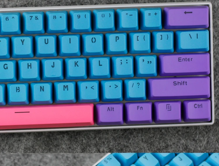 1 комплект ANSI 60% макет механической клавиатуры PBT Матовые чехлы для клавиш с подсветкой для Gh60 RK61 ALT61 ANNE двойной-shot литья ключ крышка