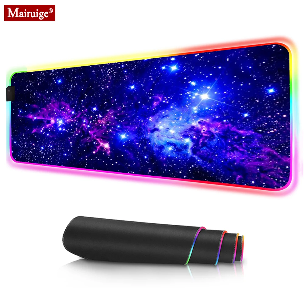 

Gaming Mousepad Universe RGB Fog Space Starfield Nebula Large Anime MousePad Batman Computer Mat Best Game Custom Mat Persona