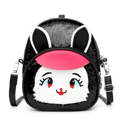 Рюкзаки для путешествий с мультяшным кроликом; Детские рюкзаки с блестками; сумки на плечо для девочек