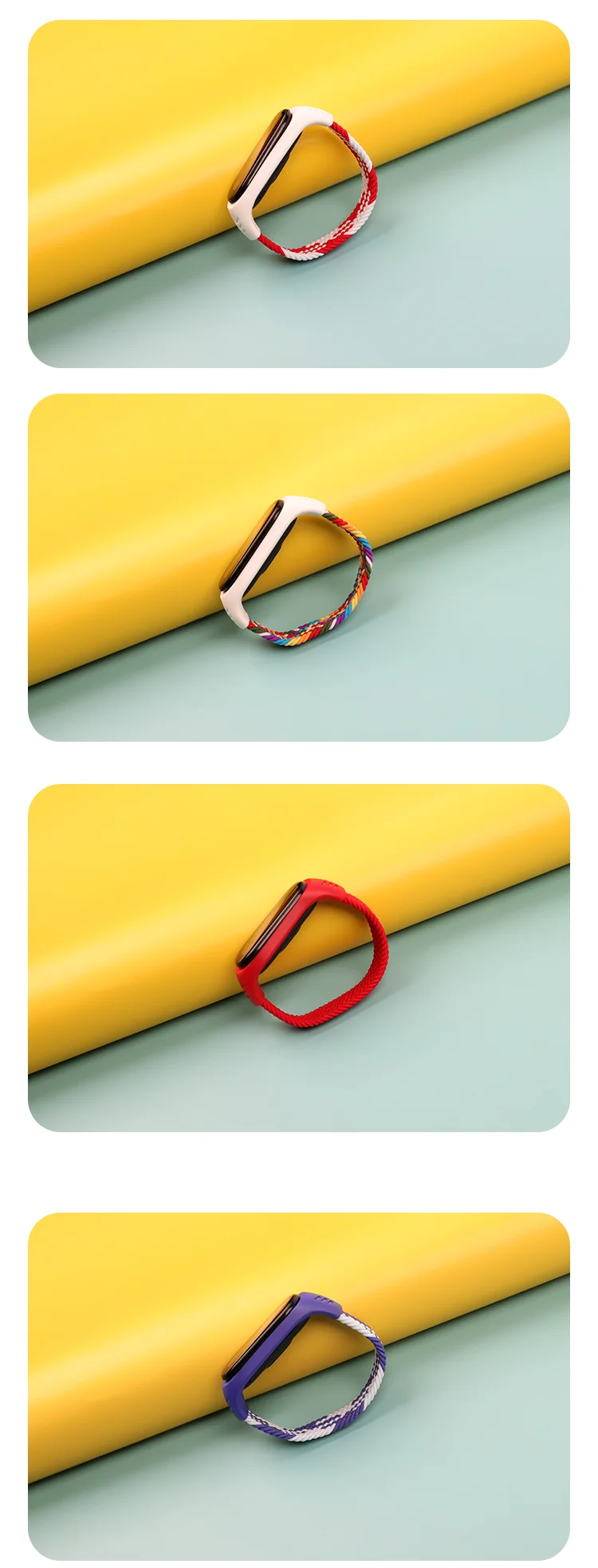 Nylon Braided Solo Loop for Xiaomi Mi band 5 6 Strap Bracelet belt Mi band 3 Miband 4 Wristband for xiaomi Mi band 7 5 watchband
