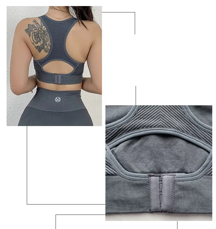 Ropa interior deportiva para mujer, топы для тренировок, бега, женская одежда для активного отдыха, спортивный бюстгальтер, противоударное нижнее белье для фитнеса и йоги