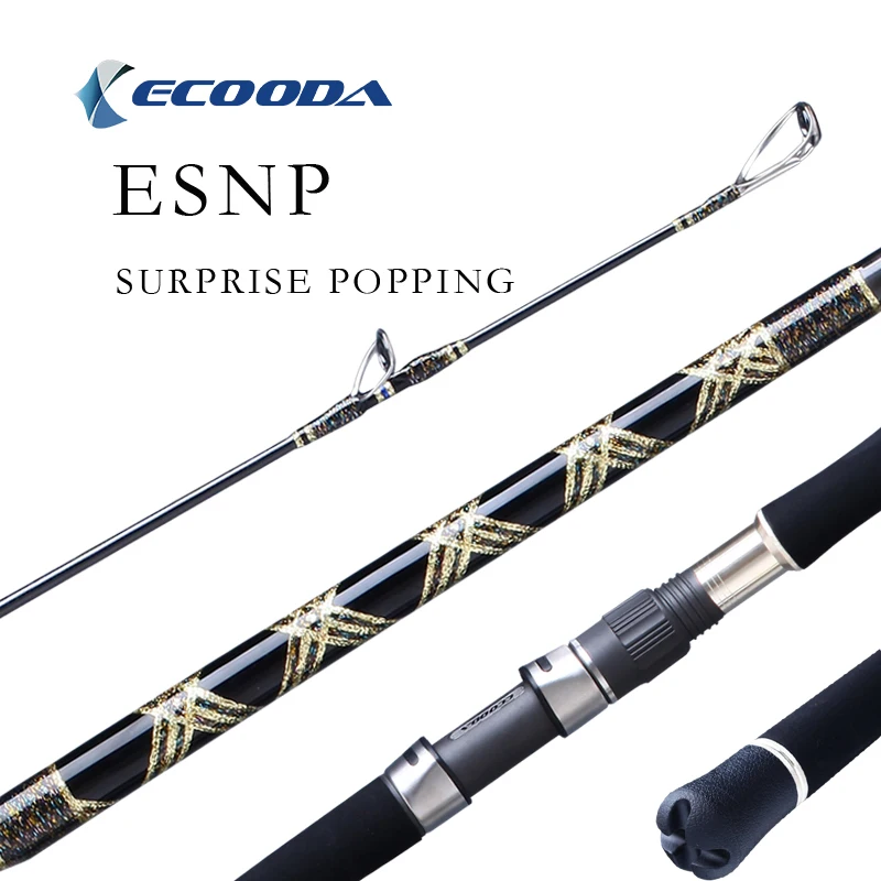 

ECOODA ESNP popping rod full Fuji parts shore jigging rod boat rod Ocean popping rod 2.29m/2.59m PE4-8 Saltwater Spinning Rod