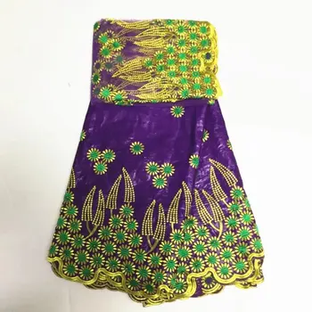 

African Guinea Brocade Lace fabric High Quality Bazin Fabric Bazin Riche Getzner embroidery Jacquard dress 5 yards PL15503