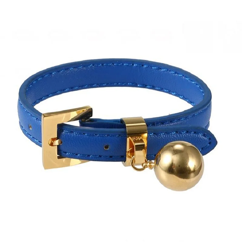 Повседневный Кожаный браслет с шариками для женщин и мужчин регулируемый