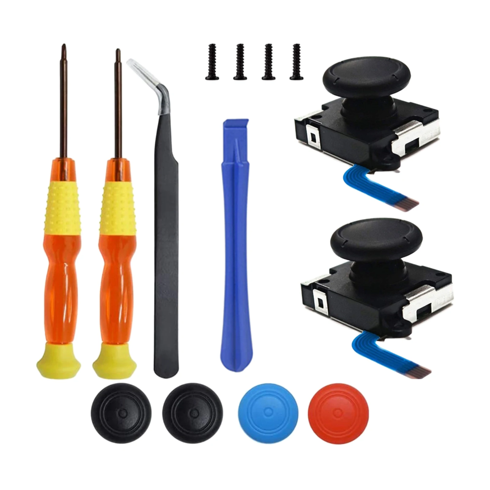 14Pcs Left/Right Joystick Thumbsticks for Nintendo Switch Joy-Con Repair Tool