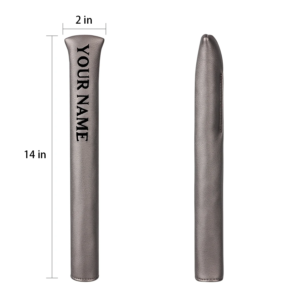 Гольф на заказ Ваше имя вышивка 9 цветов выравнивание палка Тур чехлы из искусственной кожи 12 цветов для 2 палочки
