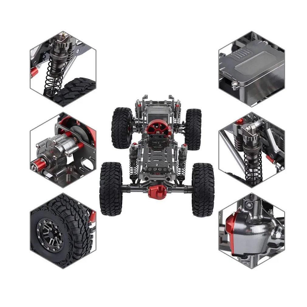 RC гоночный CNC Алюминиевый металлический и карбоновый каркас для RC автомобиля 1/10 осевой SCX10 шасси 313 мм Колесная база автомобиля гусеничные части автомобилей