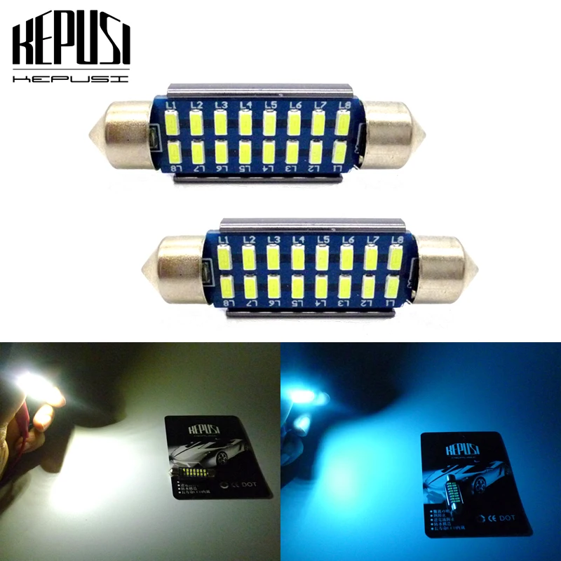 

2x c5w led CANBUS C10W led bulb Festoon 28 31 36 39 41 3014 SMD 12V reading lamp car Interior Light White Ice Blue