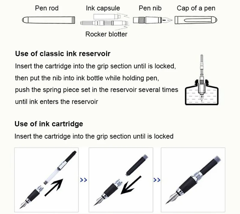 Перьевая ручка Jinhao 60 шт./лот 12 разноцветных картриджей универсальные чернильные