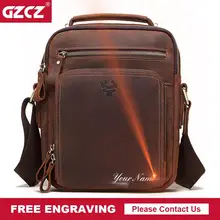 GZCZ кожаная мужская сумка, Повседневная деловая сумка-мессенджер, Мужская Высококачественная сумка Bolsas для путешествий, брендовая дизайнерская сумка через плечо