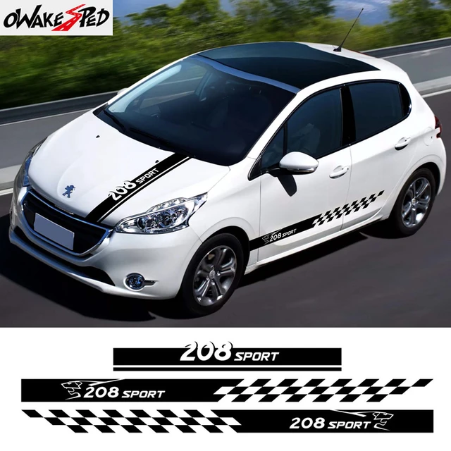 Racing Sport Car Hood Cover Decal Auto Door Stripes Skirt Sticker For Peugeot 2020 2021 Gti Accessories - Car Stickers - AliExpress