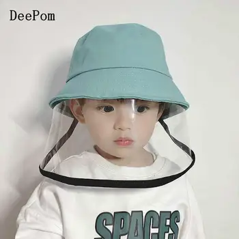 

DeePom Hat For Girl Boy Protection Face Bucket Hat Anti-Spitting Splash Waterproof Windproof Hat Kids Safe