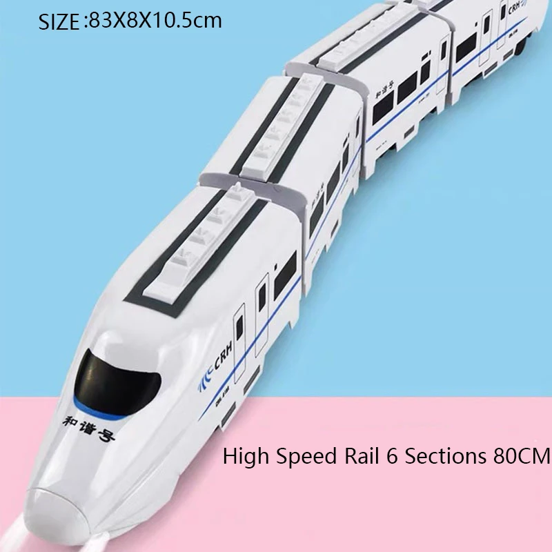 diecast models Christmas Gift Children's Electric Toy Train Sound, Light and Music Universal Driving Simulation Harmony EMU High-speed Rail pixar cars diecast Diecasts & Toy Vehicles