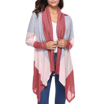 

New Fashion Casual Women Cardigan Coats Solid Color V Neck Women Jacket Coat Long Sleeves Loose Cardigan Jackets