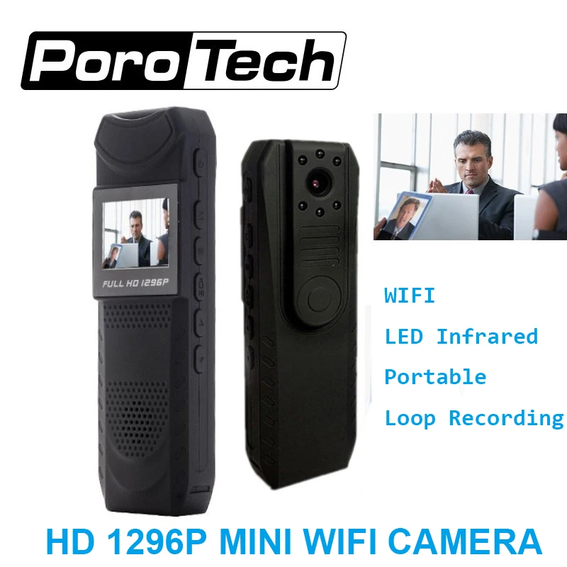 

Recording pen Camera for HD 1296P MINI WIFI Camera DVR LED Infrared Camera Video Recording of Portable use by night vision BV01