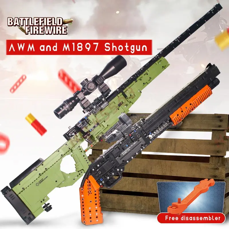 1491 шт. кабель UL AWM ружья пистолеты SWAT военные игрушки наборы Модель