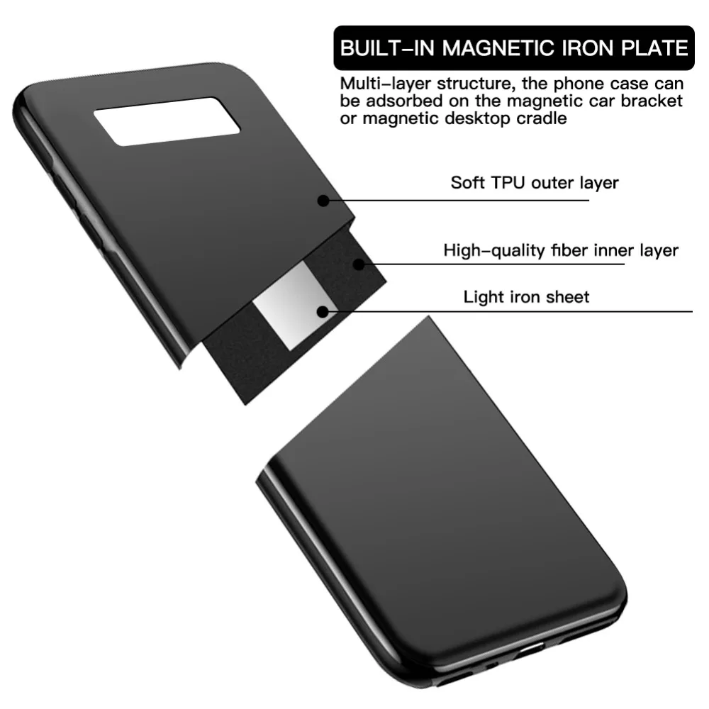 Магнитный автомобильный чехол для телефона samsung Galaxy S10 Plus S10e ...